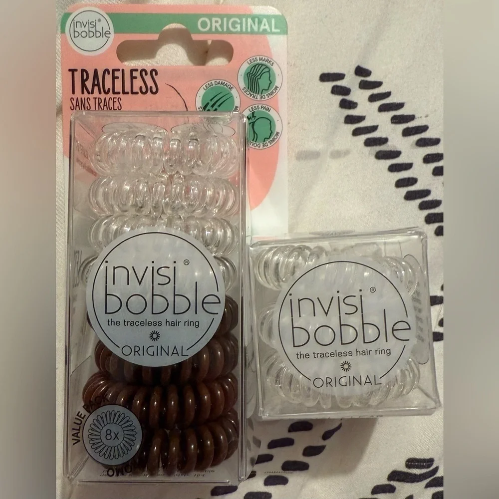 Invisibobble Traceless Hair Rings - Clear and Brown